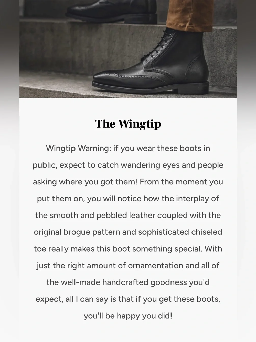 New! Thursday Boots Black Wingtip*